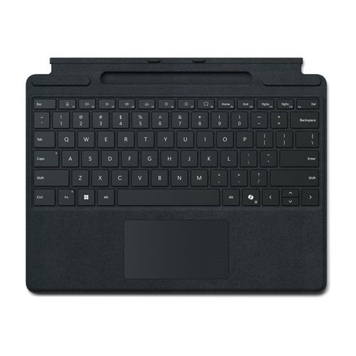 Microsoft Surface Pro Keyboard for Business - Clavier - avec rangement pour stylos - avec accéléromètre, pavé tactile - rétroéclairé - QWERTY - Italien - noir - pour Surface Pro 10 for Business...