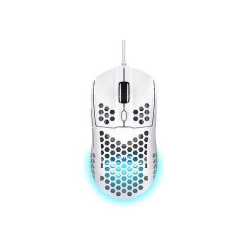 Trust GXT 928W Helox - Souris - ultra-lightweight, gaming - pour droitiers - optique - 6 boutons - filaire - USB - blanc