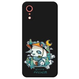 Coque noire Iphone XR panda samourai