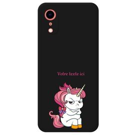 Coque noire Iphone XR licorne jpeux pas