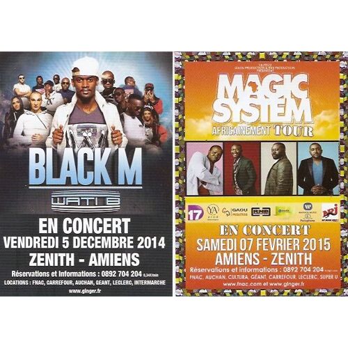 Flyer 2014/2015  Recto Black M  À Amiens / Verso Magic System  À Amiens / Format 10x15cm