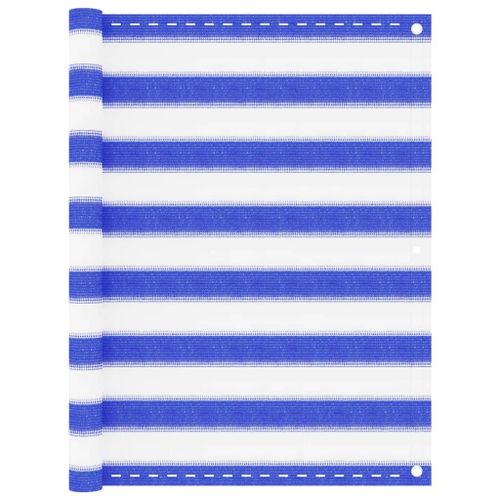 Vidaxl Écran De Balcon Bleu Et Blanc 90x400 Cm Pehd