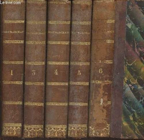 Oeuvres Complètes De Beaumarchais Tome 1 À 6 (5 Volumes, Tome 2 Manquant)