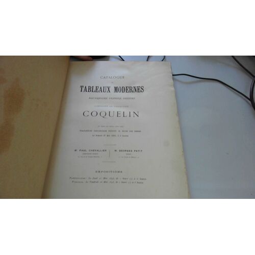 Collection Coquelin : Catalogue De Tableaux Modernes (Vente Du 27 Mai 1893)