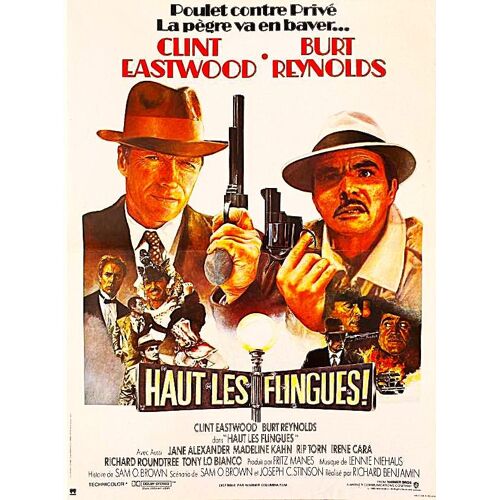 Haut Les Flingues De Richerd Benjamin - 1985 - Clint Eastwood - Burt Reynolds - Affiche De Cinéma Originale Pliée En 2 - 39 X 53 Cm