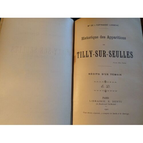 Historiques Des Apparitions De Tillt Sur Seulles - Recit D'un Temoin
