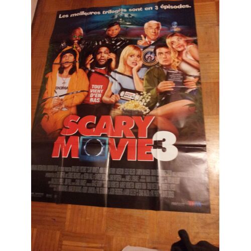 Affiche De Cinéma Pliée Du Film Scary Movie 3 De David Zucker Avec Anna Faris Et Leslie Neilsen 120*160 2003
