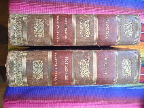 Roquete Fonseca Dictionnaire Portugais Français + Diccionario Francez Portuguez - 2 Livres