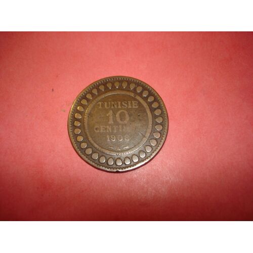 Pièce 10 Centimes Tunisie 1908