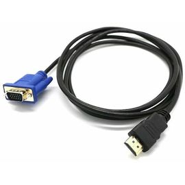Xhwykzz Câble HDMI Vers VGA, Plaqué Or HDMI Mâle Vers VGA Mâle