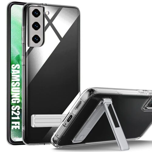 Coque Silicone Pour Samsung Galaxy S21 Fe Avec Support Réglable À 95 Degrés - E.F.Connection
