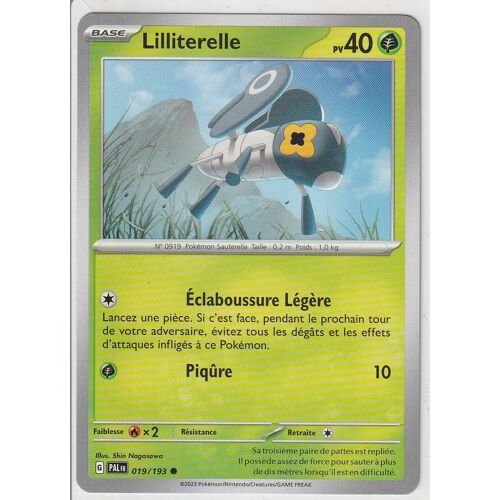 Carte Pokémon - Lilliterelle - 019/193 - Sv2 Evolutions À Paldea