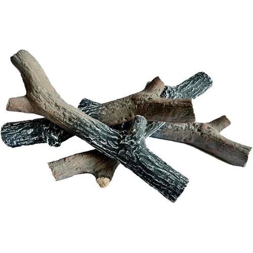 Set of 4 Fireplace Decorative Logs for Bioethanol or Gas Fireplace Fireplace Ceramic Fireplace Heat Resistant