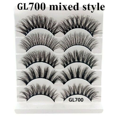 Faux Cils En Vison 3d Naturels/Épais, Longs, 5 Paires, Outils De Beauté, Maquillage Vaporeux, Professionnels