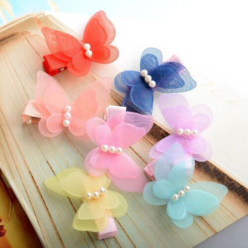Accessoires De Cheveux Papillon Pour Enfants, 1 Pièce, Couvre Chef, Cerceau Pour Bébé Fille, Pince À Cheveux, Épingle À Cheveux 