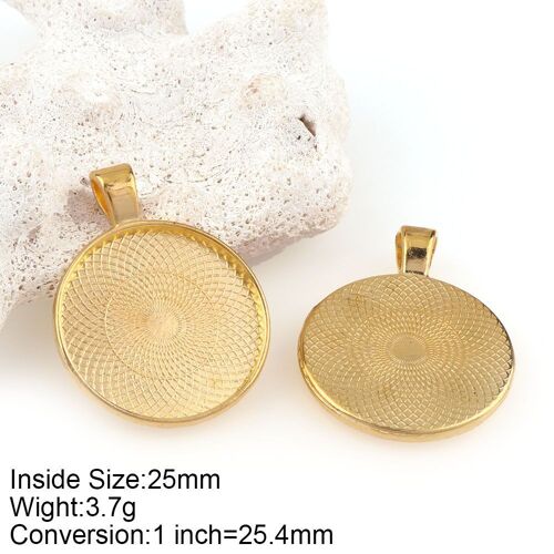 Plateau De Base, Lunette Vierge, 9 Couleurs, 25mm, Pour La Fabrication De Bijoux, 10 Pièces