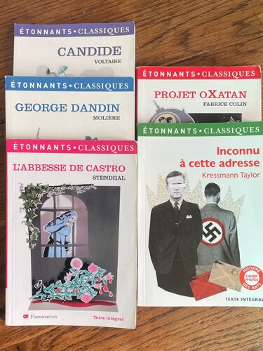 5 Livres Collection « Étonnants Classiques » Flammarion 
