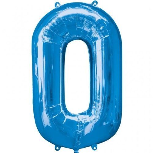 Amscan Ballon Mylar Bleu Chiffre 0 - Taille Unique