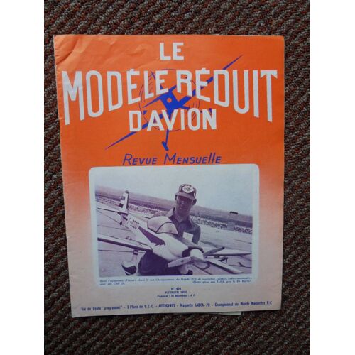 Le Modele Reduit D Avion N°424 De Février 1975 Avec Le Plan Détachable