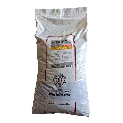Croquettes Chien 100% Françaises Riches En Protéines Animales - Méga Sac 20kg - Ultra Premium