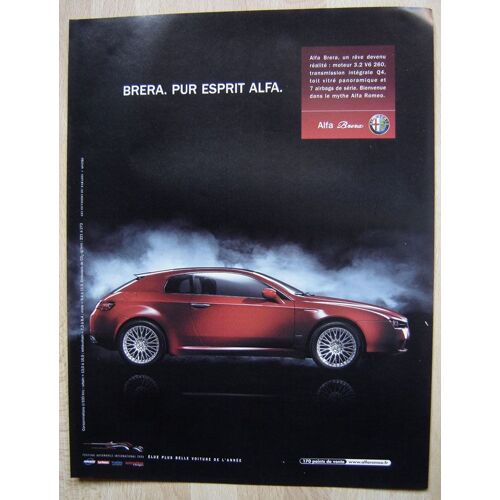 Publicité Papier - Voiture Alfa Romeo Brera De 2006