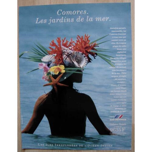 Publicité Papier - Air France - Comores De 1992