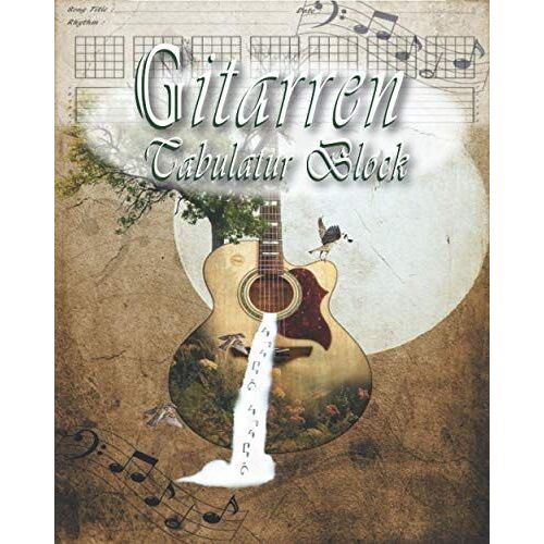 Gitarren Tabulatur Blok: Notizbuch Für Musiker Zum Selberschreiben | Tabulaturlinien Und Akkorddiagrammen | Leeres Gitarrentabulaturbuch Für Musikkomposition Und Songwriting