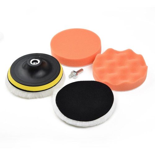 Roue De Polissage De 125mm, Adaptateur De Tige De 14mm, Plaque De Support De 5 Pouces, Tampon De Polissage