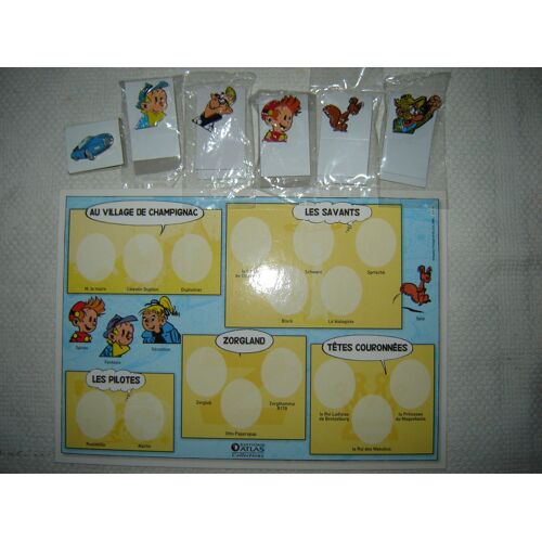 Pins Serie Spirou Edition Atlas : La Planche + 6 Pins