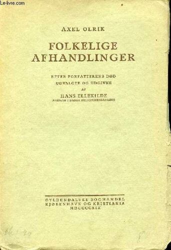 Folkelige Afhandlinger Efter Forfatterens Dod.