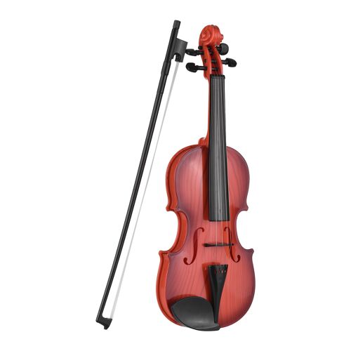 Mini violon électrique pour enfants, avec 4 cordes réglables, noeud de violon, jouet d'intrusion musicale