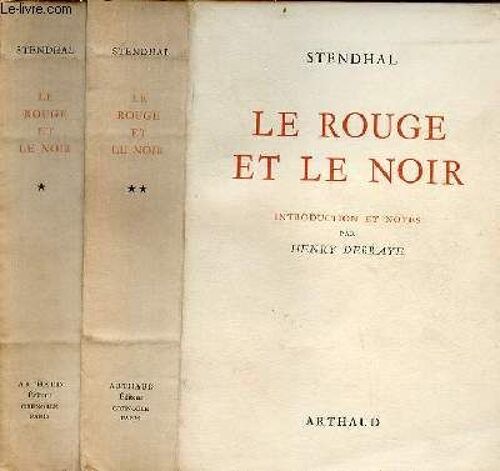 Le Rouge Et Le Noir Chronique Du Xixe Siècle - Tome 1 + Tome 2 (2 Volumes) - Exemplaire N°758 Sur Vergé À La Forme Des Papeteries De Rives.