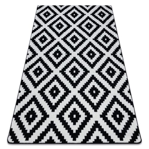 280x370 Cm Tapis Sketch - F998 Crème Et Blanc - Carreaux Ruta