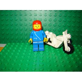 LEGO City minifigurine : 1 pilote et sa moto blanche (casse)