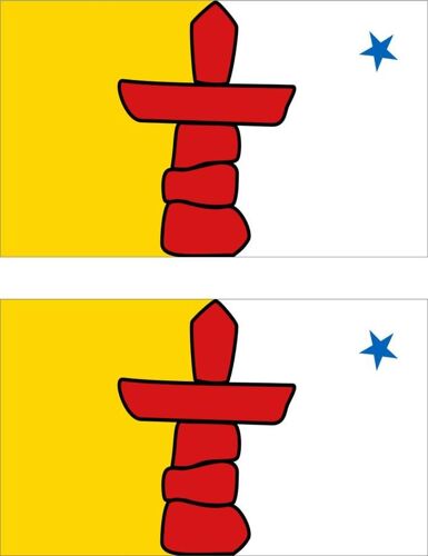 2x Autocollant Sticker Voiture Pc Vinyl Macbook Drapeau Canada Canadien Nunavut