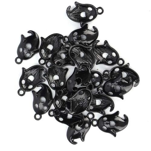 Bracelets En Alliage Pour Femmes, Pendentifs Pour Halloween, Fantôme Mignon, Accessoire De Bricolage, Bracelets Noirs