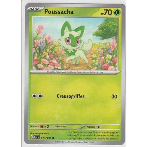 Carte Pokémon - Poussacha - 013/193 - Sv2 Evolutions À Paldea