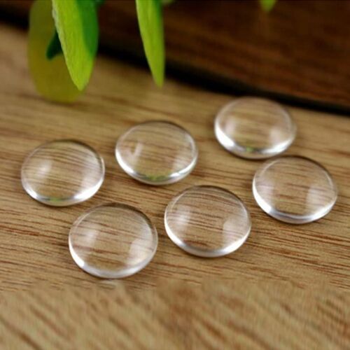 Cabochon Rond Plat En Verre Transparent De Haute Qualité, 12mm, 50 Pièces/Lot