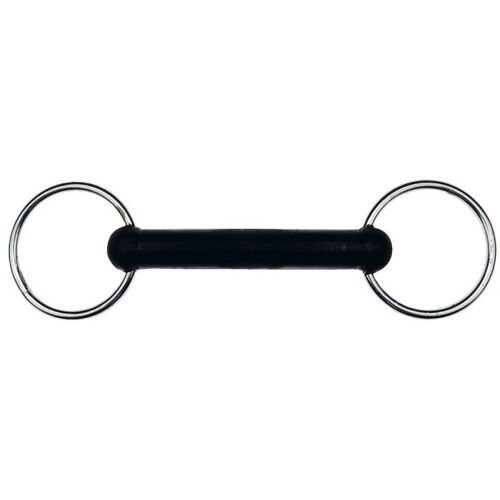 Mors 2 Anneaux Feeling Caoutchouc, Droit - Taille : 125 Mm, Epaisseur Du Canon : 18 Mm, Souple, Diamètre Des Anneaux : 65 Mm, Canons : Pleins