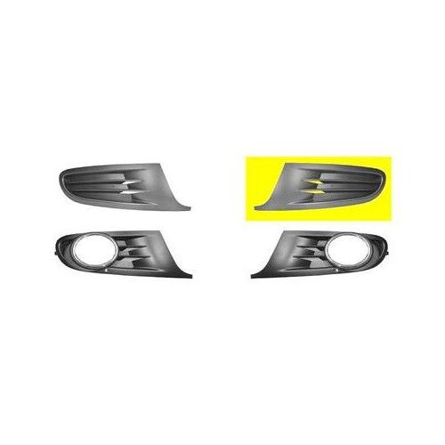 Calandre Gauche Dans Pare-Choc Couleur Noire Pour Volkswagen Golf 6 De 2008 À 2012