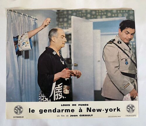 Le Gendarme À New York : Photo D'exploitation Cinématographique - Format 24,5x30 Cm - De Jean Girault Avec Louis De Funès, Geneviève Grad, Michel Galabru, Christian Marin, Guy Grosso - 1965 #