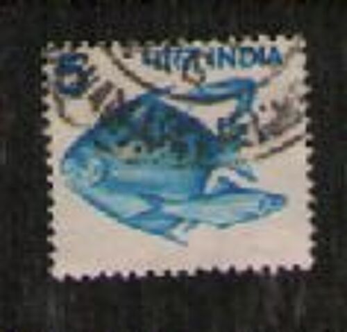 Timbre Inde 5 - Poissons Bleus