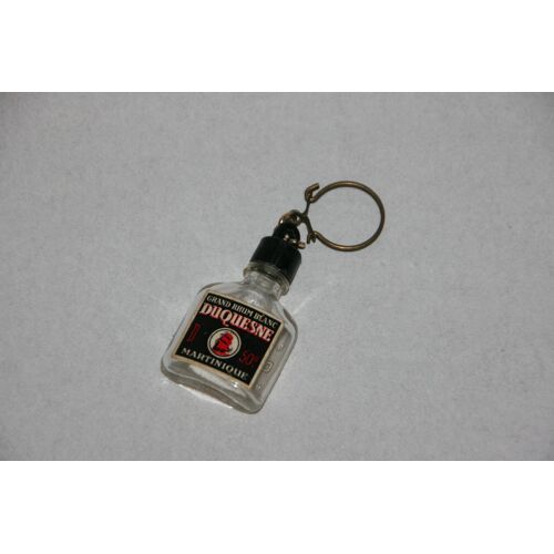 Porte-Clef Publicitaire Grand Rhum Blanc Duquesne Martinique Flacon En Verre