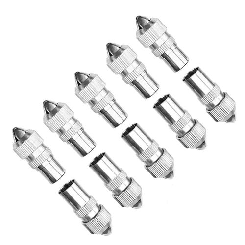 10 Pièces TV Connecteur Prise - Kit de Connecteurs Coaxiaux D'antenne TV - 5 Femelles et 5 Mâles RF