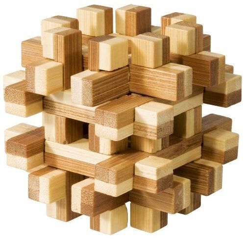 Fridolin - 17493 - Puzzle - Casse Tête Bambou - Bloc Magique
