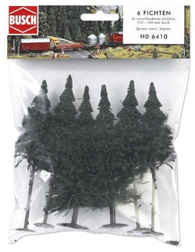 Hornby France - Busch - 6410 - Circuit - Train - 6 Sapins Assortis