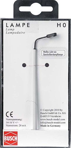 Busch Environnement - Bue4156 - Modélisme Ferroviaire - Réverbère En Béton Avec Lampe Noir-Busch