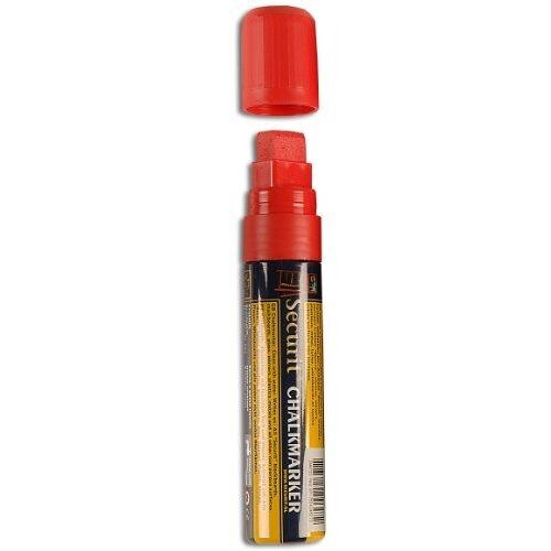 Securit - Marqueur Craie Liquide - Pointe Rectangulaire - Largeur De Trait 7 À 15 Mm - Rouge