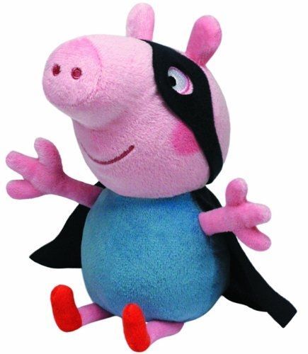 Ty - Beanie Buddies - Peppa Pig - George Le Super-Héros - Peluche Douce 25 Cm