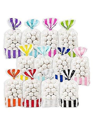 Amscan 10 Sacs À Bonbons Rayures Turquoises